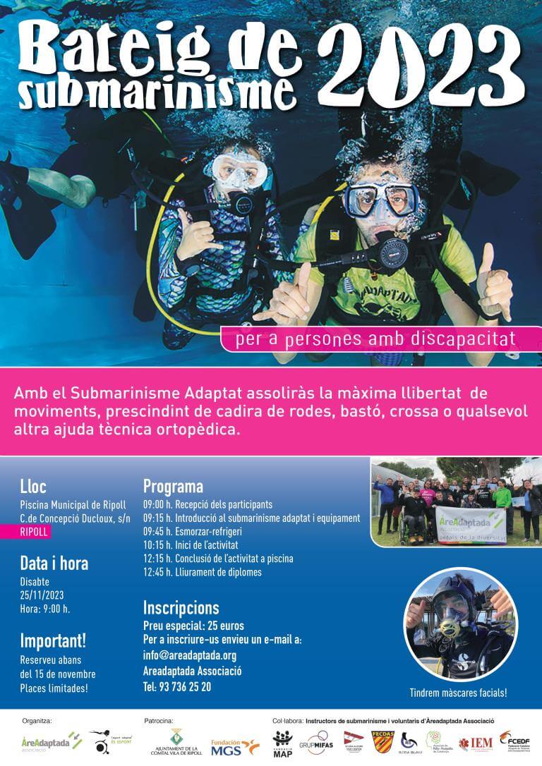 Flyer con información sobre el bautizo de submarinismo