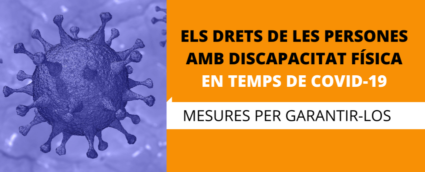 Banner de la portada del document de mesures, que inclou la imatge d'un coronavirus