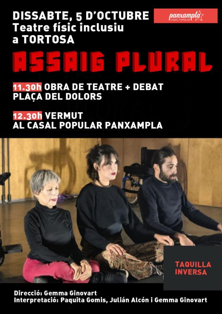  Sábado 5 de octubre Teatro físico inclusivo a Tortosa 