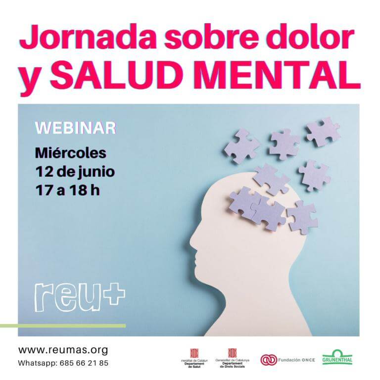 La Liga Reumatológica Catalana organiza, el día 12 de junio de 17h a 18h, la jornada sobre dolor y salud mental. Formato: webinar