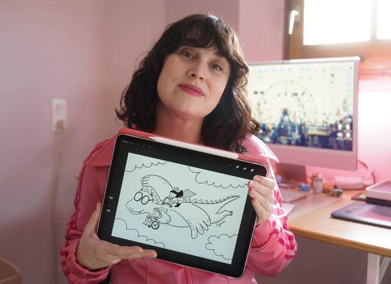 La ilustradora Lyona, con su propuesta para el Sant Jordi Divers 2025